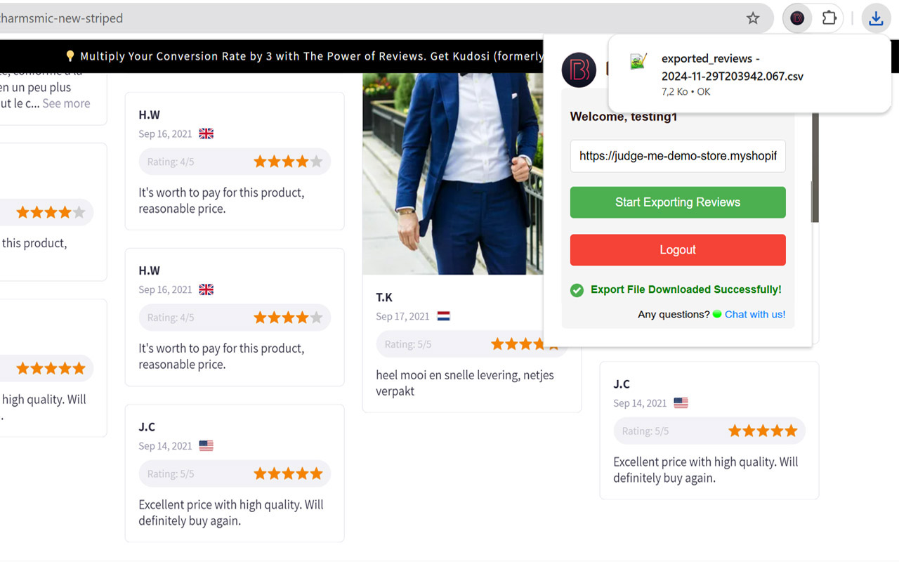 After Exporting Reviews